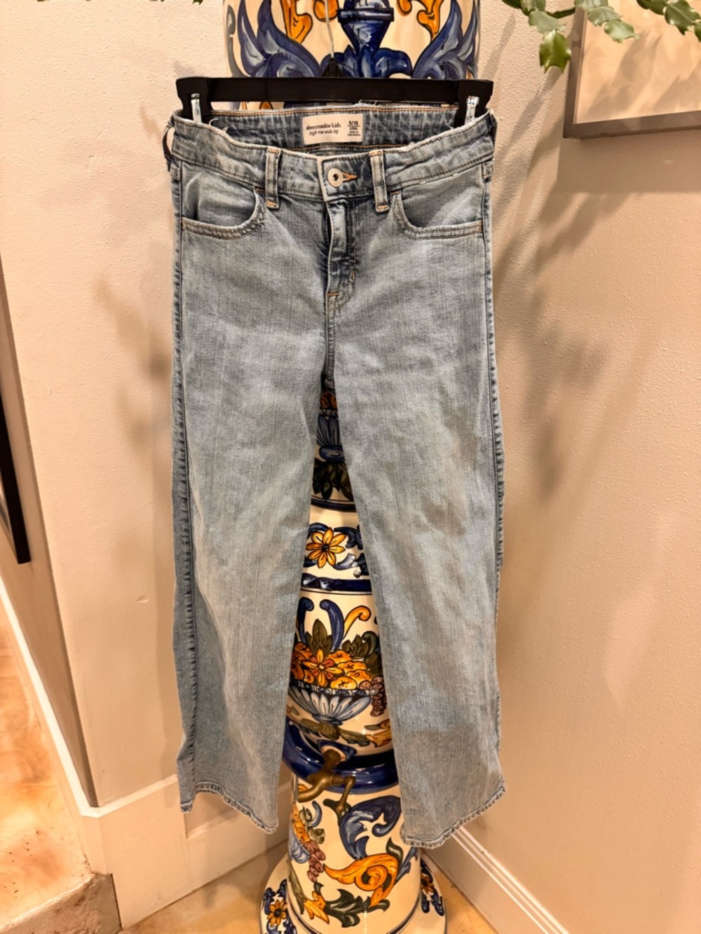abercrombie kids Light Blue Straight-Leg Jeans